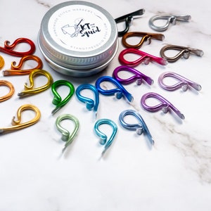 Stitch Markers for crochet, progress keepers, metal stitch markers, knit stitch markers image 8