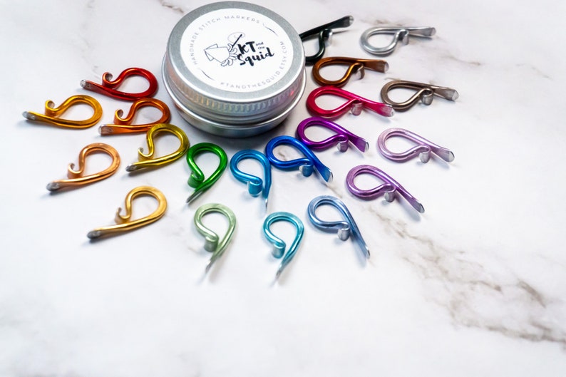 Stitch Markers for crochet, progress keepers, metal stitch markers, knit stitch markers image 8