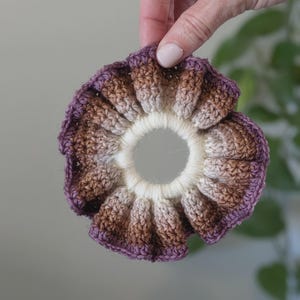 Colorful Cute Crochet Scrunchie made with Hand Dyed Yarn | Gift for Girl | Stocking Stuffers