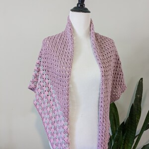 Crochet Wrap Pattern Easy Crochet Shawl Instant Pdf Download Shawl Scarf Granny Square Shawl Pattern Triangle Crochet Shawl image 3