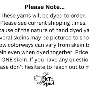 Dyed To Order Corah Merino yarn Hand Dyed Yarn Hand dyed Yarn Made To Order Indie Dyed Yarn Fingering Yarn DK Worsted imagen 2