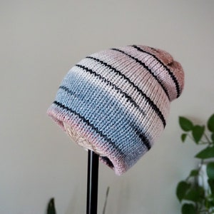 Handmade Knit Hat for Women Cozy Winter Beanie image 1