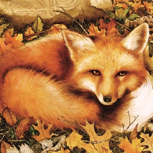 Forest Fox - Une carte de vœux de beaux-arts