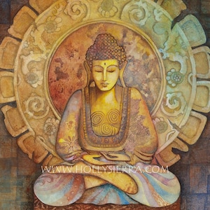 Bouddha - une carte de voeux de Fine Art