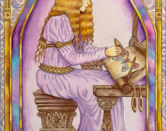 La tejedora - De la troupe de personajes medievales Chrysalis Tarot
