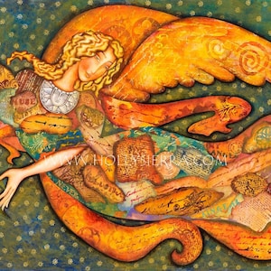 Literary Angel - A Fine Art Greeting Card