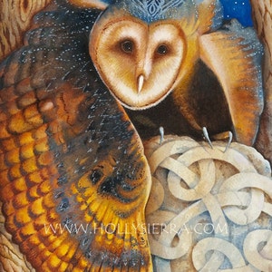 The Celtic Owl - A Fine Art Greeting Card