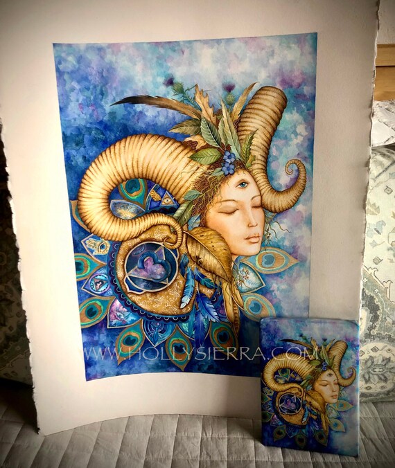 Tia Ajna - Sacred Third Eye Chakra Goddess Canvas - Etsy
