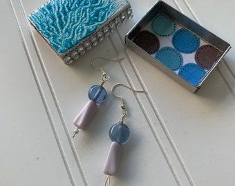 Matchbox Earrings - Soft Blue