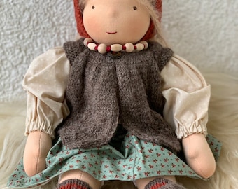 Waldorf doll. Waldorf toy. (18 inch-47 cm). Girl doll.