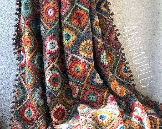 Handmade Crochet Throw. Crochet Afghan. Crochet Throw Blanket. Crochet
