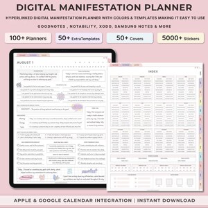 Vision Board, Manifestation Journal, Digital Manifestation Journal, Law of Attraction Journal, Gratitude, Shadow Work, Mindfulness journal
