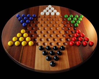thumbnail image 2 of Traditional Hexagon Chess Game Wooden Chinese Chec... - Grandado 2 of 13