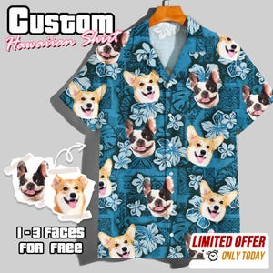 Personalized Hawaiian Shirt with Photo, Custom Logo, Tropical Vacation Pattern for Men, Women & Dogs, Best Summer Gift