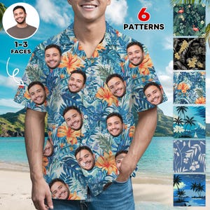 Custom Face Hawaiian Shirt, Summer Beach Party Aloha, Personalized Photo Shirt, Unique Vacation Gift for Men Women, Hawaii Summer Style