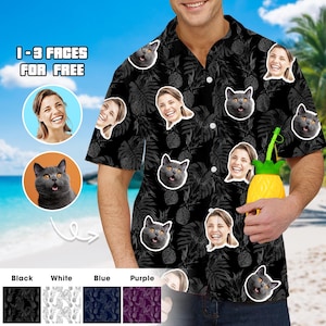 Custom Hawaiian Shirt with Photo, Logo, Tropical Design for Men, Women & Pets, Vacation Shirt, Perfect Summer Gift for Family