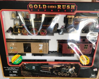 new bright christmas train set 1986