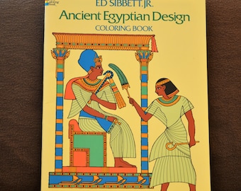 Egyptian Coloring Book Ancient Design Ed Sibbett Jr Dover Adult Gift Under 10 1978