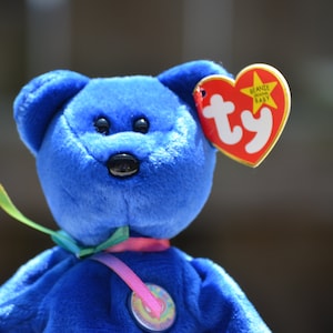 TY Beanie Babies Clubby Plush Blue Bear 1998