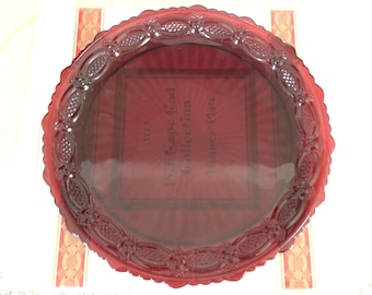 Vintage Avon Red Dinner Plate Cape Cod 1982