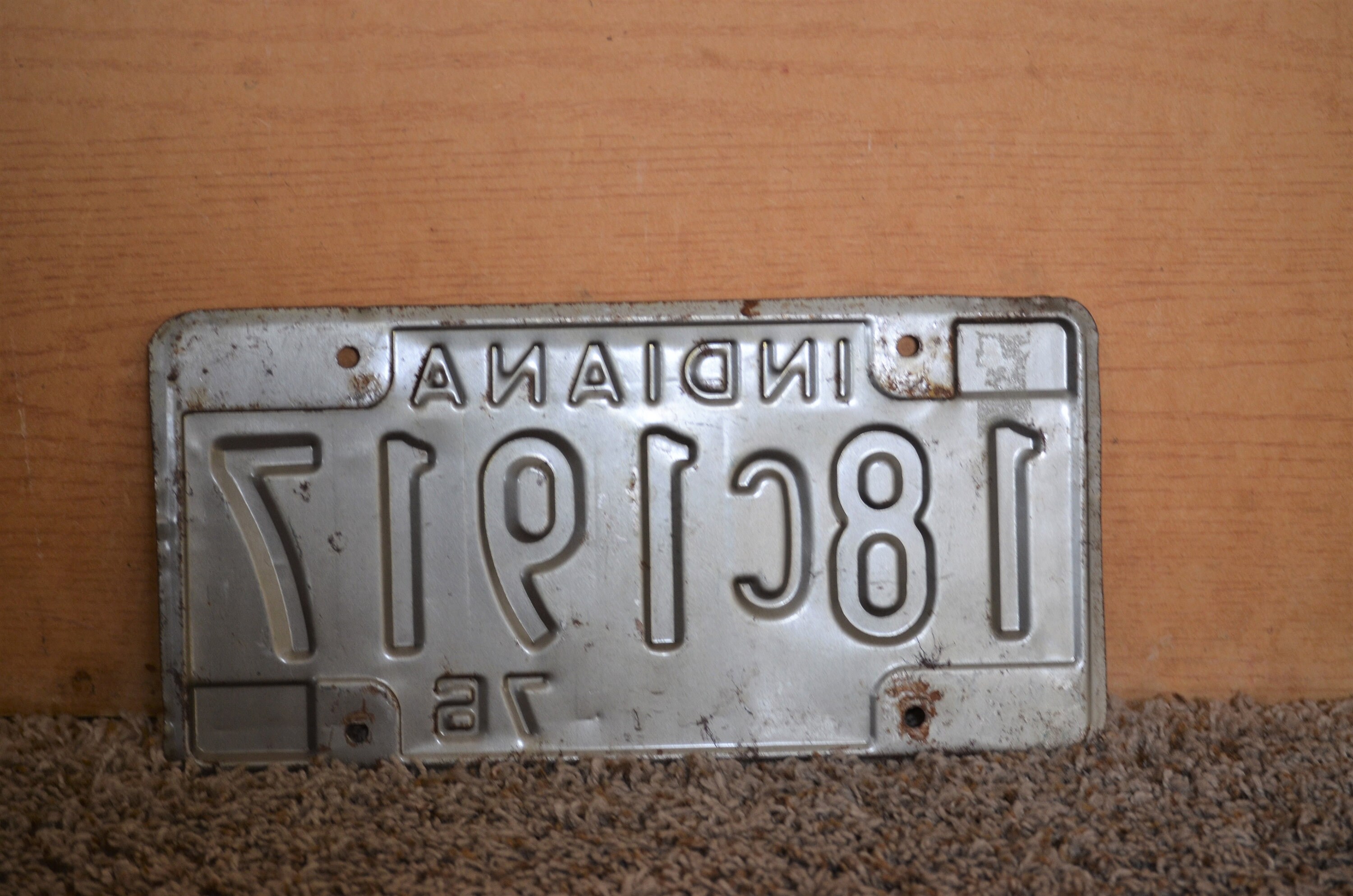 Indiana License Plates Blue and White State Plate 1976 Etsy