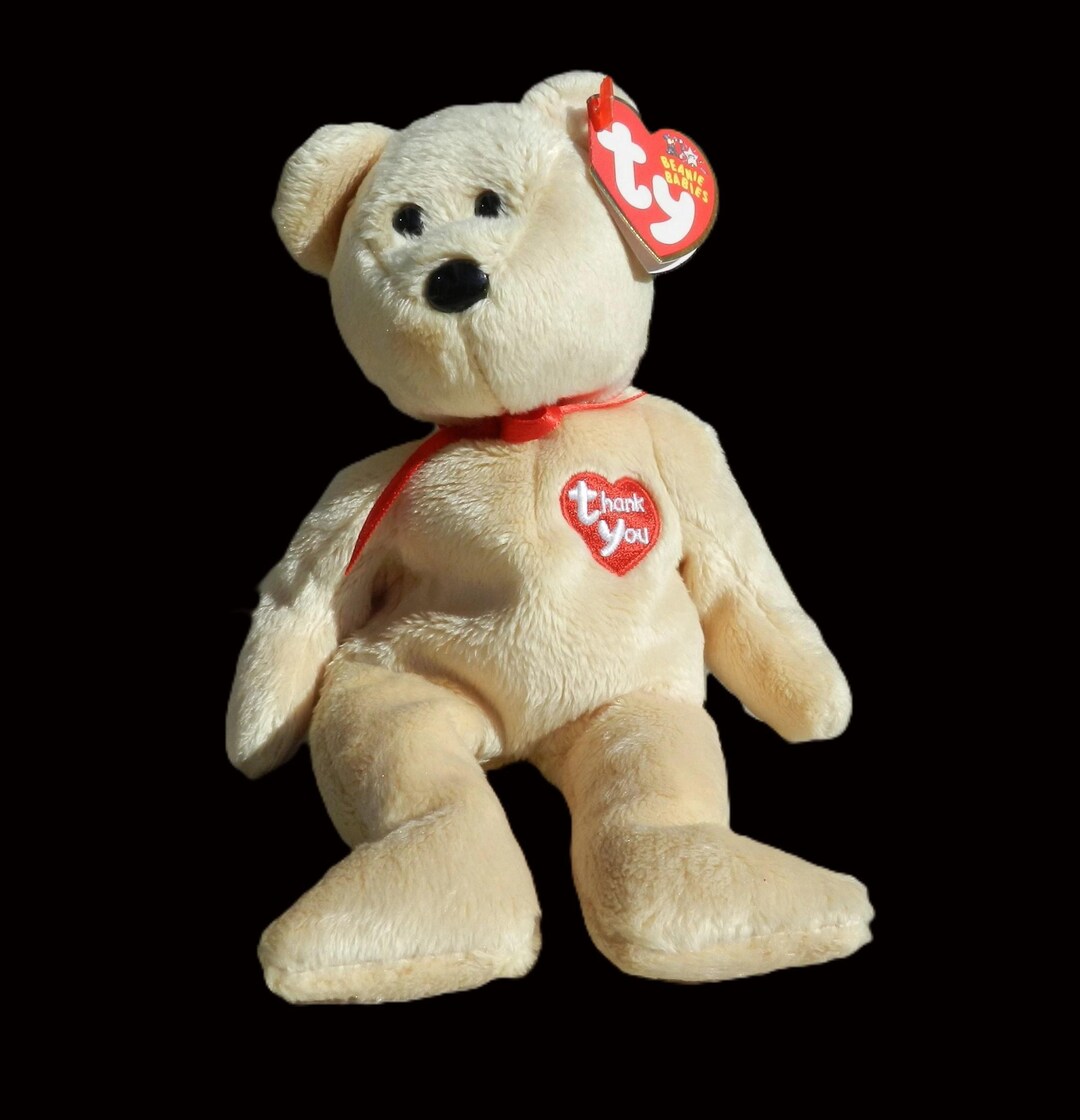 Ty ビーニーベイビーズ　代理店限定　Thank You Bear Vintage Ty Thank You Beanie Baby Bear (2003) - Etsy