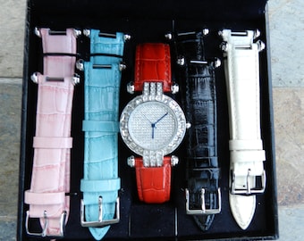Vintage Watch Set by Adrienne 2001 Includes 5 bands (Untested)