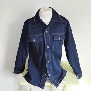 Vintage Denim Inspired Shirt Jacket 1980s Size 18