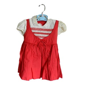Vintage Red Toddler Dress 1960s