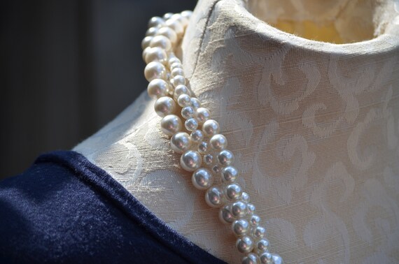 Napier Faux Pearl Statement Necklace 1980s - image 3