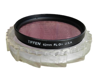 Vintage Tiffen 62mm FL-D Lens Filter 1980s