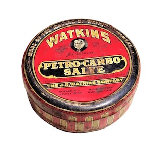 Vintage Watkins Tin Can 1930s/1940s Collectible Container