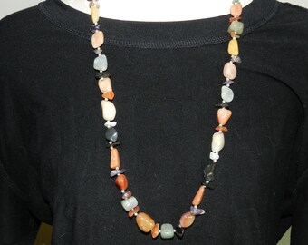 Vintage Stone Necklace Bracelet Set: Desert Rose Trading, Mine Finds