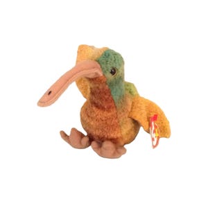 Vintage TY Beanie Babies Beak Plush Kiwi Bird  1999