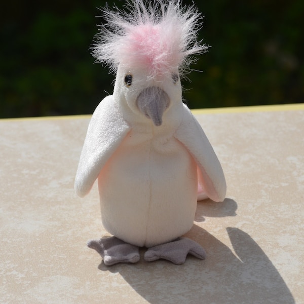 TY Beanie Babies KuKu : Plush Cockatoo Choose Tag or No Tags 1998