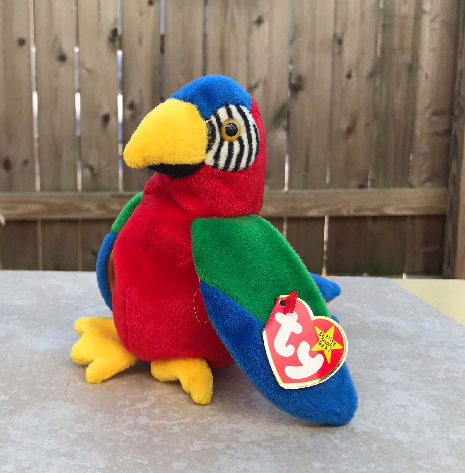 TY Beanie Babies Jabber a Plush Parrot 1998 Etsy