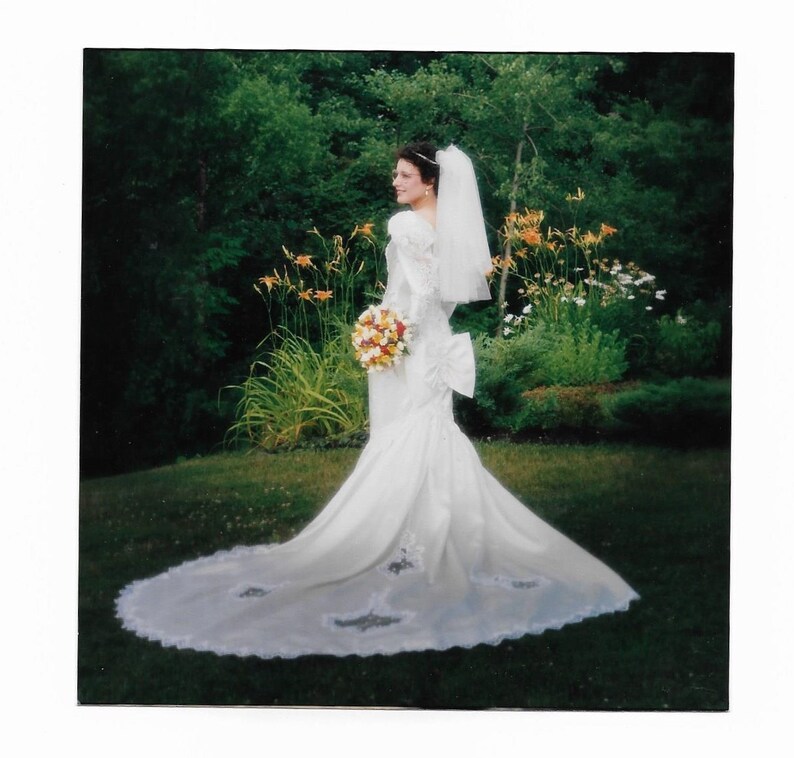 Champagne Trumpet Wedding Dress