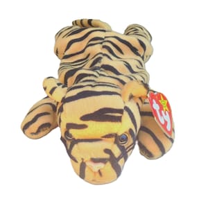 Vintage TY Stripes Tiger Beanie Baby Plush 1996