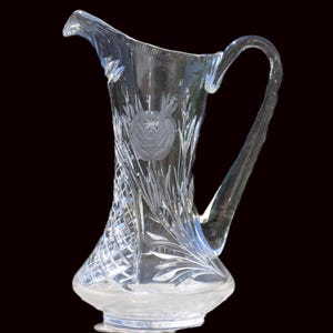 Vintage American Cut Crystal Pitcher: Vega Pattern, 1970s Glassware