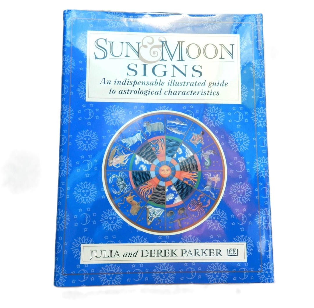 Vintage Astrology Book: Sun & Moon Signs by Julia and Derek Parker
