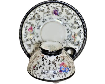 Vintage Floral Tea Set Elegant Rudolf Porzellanmanufaktur Porcelain- 1950s