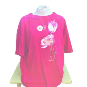 Vintage Pink Floral Top by P.G.B. 1990s