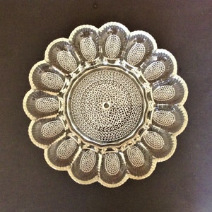 Vintage Glass Egg Plate by  Indiana Glass 1975-2002