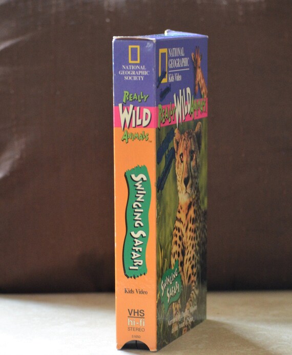 National Geographic Kids Vhs Tape Really Wild Animals Swinging Safari 1994