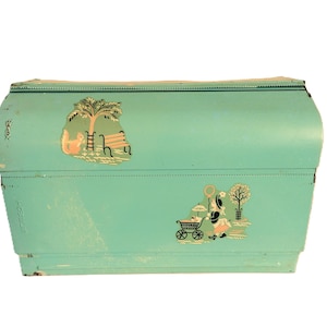 Vintage Hanging Paper Towel Wax and Foil Dispenser 1940s Metal Paper Towel Holder