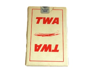 Vintage TWA Playing Cards – 1970s Airline Deck, Factory Sealed