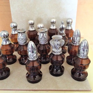 Vintage Avon Brown Chess Pieces 1971-1978 Set of 13