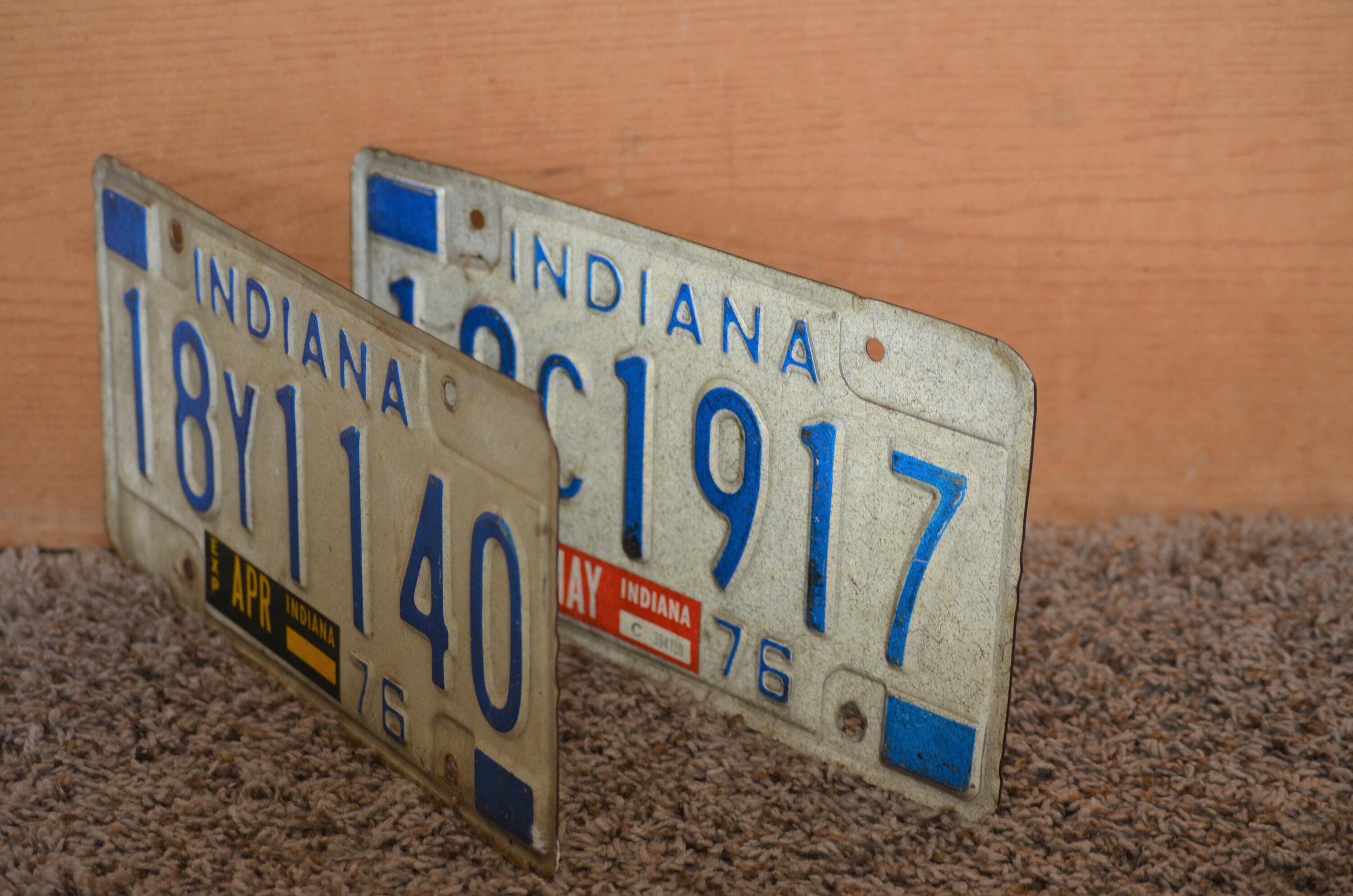 Indiana License Plates Blue and White State Plate 1976 Etsy