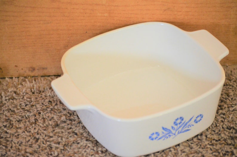 Corning Casserole Dish Cornflower Blue Set of 4 No Lids 1957-1988