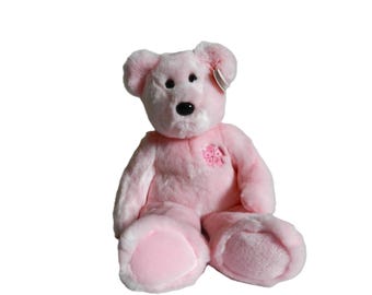 Vintage Ty Beanie Buddy 'sakura' the Pink Bear (14 Inch